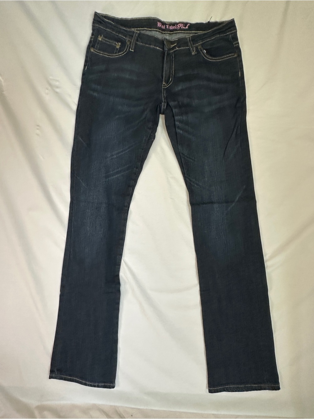 Y2K Blac Label Pink Dark Indigo Straight Leg Jeans